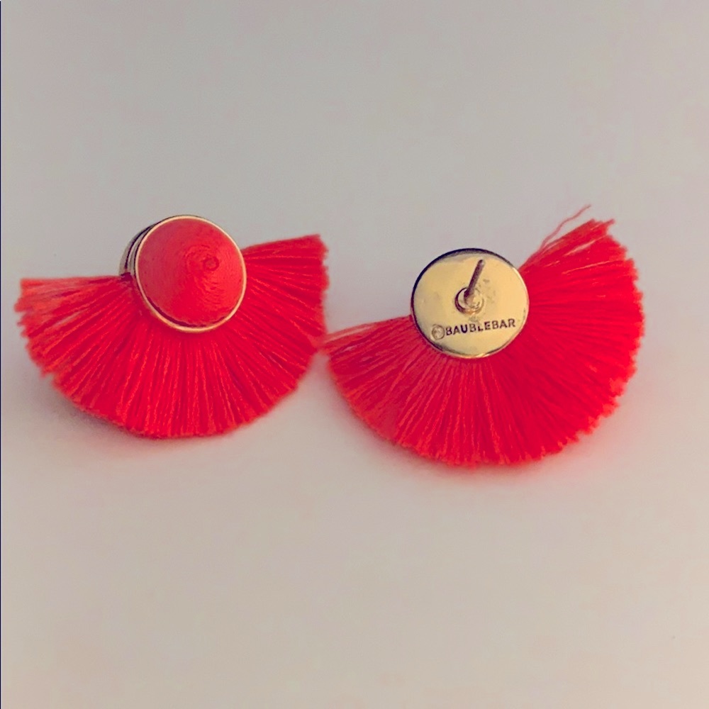 BAUBLEBAR summer fun fringe pink peach orange gold earrings NEW - Picture 3 of 8